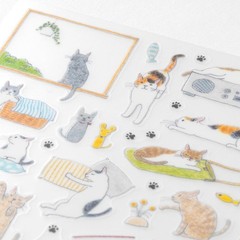 Sticker sticker for MIDORI Planner Cat pattern S + M 2 types set 82687006