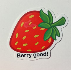 “Berry Good” Cute Strawberry Wall Art Sticker for Home School Kids Decals tc1