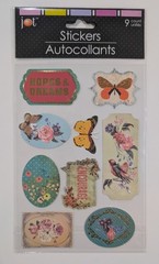 Flowers Birds & Butterflies Scrapbooking Stickers By Jot