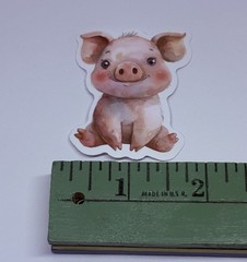 Cute Baby Pig Animal Sticker Vinyl Decal Journal Wall Fun Art Decor Tc9
