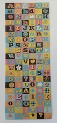 K&Company 5/8” SQUARE ALPHABET & NUMBER Stickers Brown Blue Pink Yellow