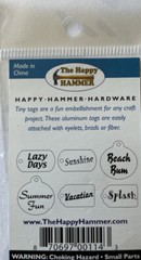 SIMPLY SUMMER Aluminum TINY TAGS (6pc)Doodlebug•Card Making•Lazy Days •Vacation