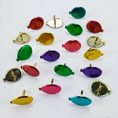20 Metallic Balloon Brads 6 Colors Scrapbooking Embellishments Paper Art Crafts