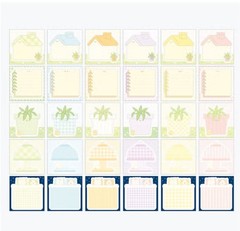 Daiso Korea Cute Stationery Set Notepad Sticky Notes Magnets Page Markers Kawaii