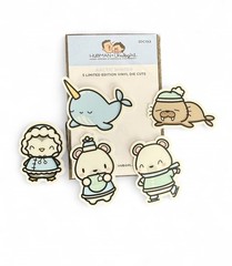 Hubman & Chubgirl Arctic Winter Die Cut Vinyl Stickers 5pc