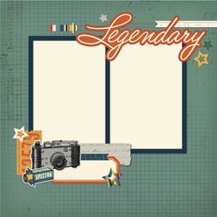 SS Page Pieces DieCuts Rustic Legend Legendary Classic Vintage Masculine G.O.A.T