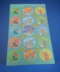 New Scratch and Sniff Gardenia Scented Flamingo CHEER UP! stickers sheet