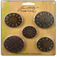 Metal Timepieces by Tim Holtz 1-1/4 inch, 1-1/2 1-3/4 Bronze