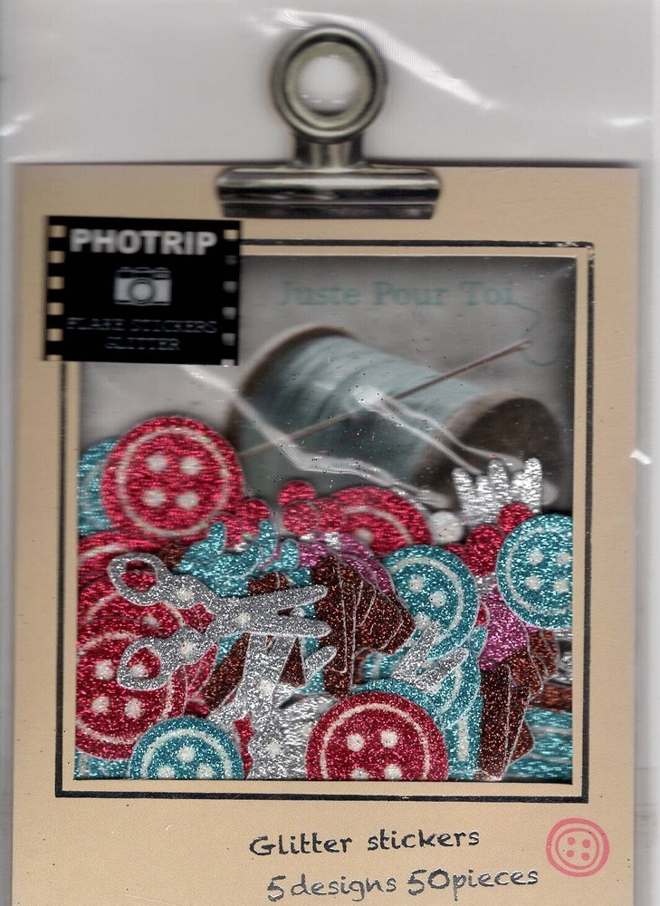Q-Lia Vintage Sewing Rare Glittery Sticker Sack