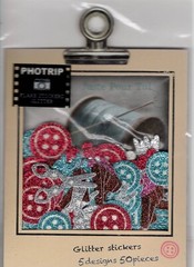 Q-Lia Vintage Sewing Rare Glittery Sticker Sack