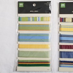 NEW Lot 4 Pkgs Making Memories Woven Ribbon Decorative Stripe Scrapbooking -B
