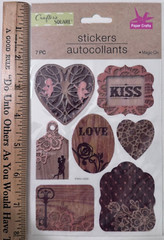 Crafter’s Square 7 Magic-On Love Stickers Heart Romance Scrapbooking Sticker