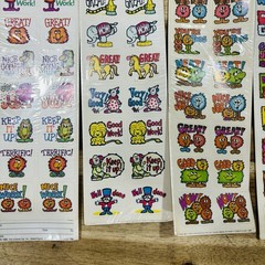 Vtg 230+ Unused Stickers Bundle Lot School Rewards Teacher Instructional Fair