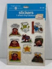 AMERICAN GREETING Vinyl Sticker Googly Eyed Monster Sherman Mount Grad Animal