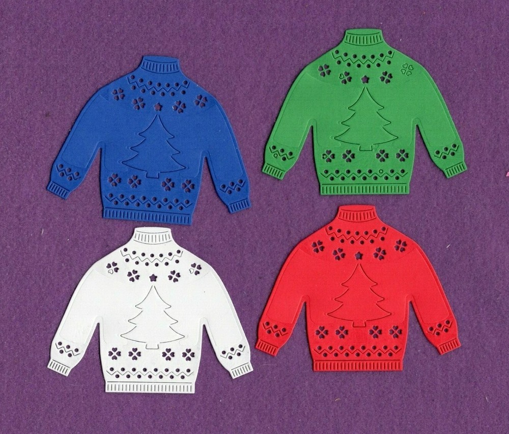 CHRISTMAS SWEATER die cuts scrapbook cards