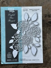 Memory Box English Rose Bouquet Steel Craft Cutting Die 99139, Silver Roses