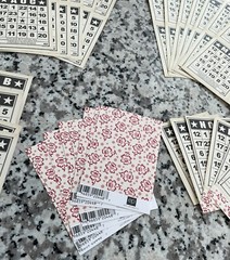 Jenni Bowlin Bingo Cards Calendar Months Scrapbook Paper Trimmed 75 Pc Lot