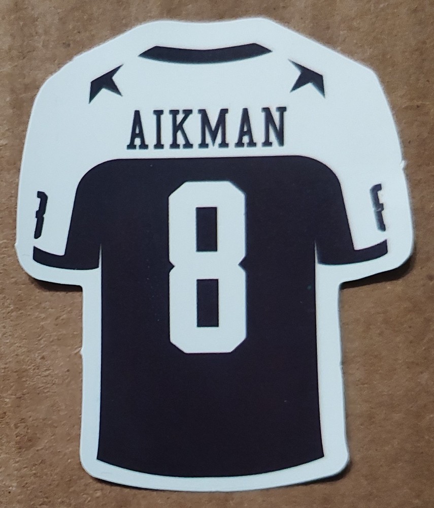 Troy Aikman 8 QB Dallas Cowboys jersey die-cut decal sticker