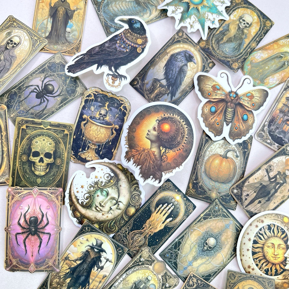 Halloween Fantasy Stickers Scrapbooking Junk Journal Collage Cards