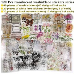 260Pc Vintage Scrapbook Supplies Aesthetic Scrapbook Stickers for9812