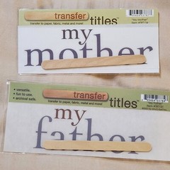 NEW Lot 10 MME Transfer Titles Family Father Mother Grandparents Home Sweet Home