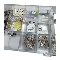 Making Memories Embellishment Lot Brad Bars Fasteners Charms Rhinestones