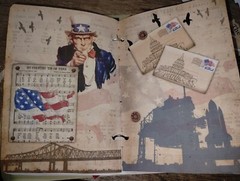 USA America Junk Journal Scrapbook