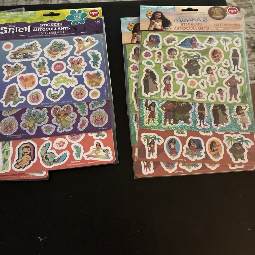 A Lot Of Lilo And Stitch And Moana Two Stickers