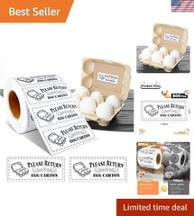 Self-Adhesive Farm Fresh Egg Carton Labels – 800 Stickers, Rectangular Design