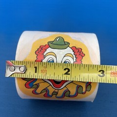 Vintage Stickers, Clown, Unknown Maker, Roll Of About 50