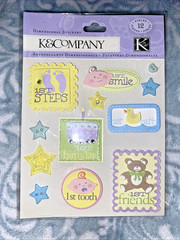 K&Company Baby 1st Steps First Friends Smile Bath Tooth Birthday 1 Year Stickers