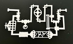 Steampunk Gearworks Die Cuts * 3 Sets * White Cardstock * Three Unique Designs