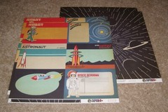 Carta Bella 12×12 Double Sided Scrapbook Papers(4) ~ Space Academy Journal Cards