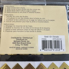 Recollections Decorative Photo Corners Gold Scrapbooking Lot Of 4 Packs Sealed