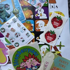 Vintage 80s 90s Y2K Sticker Partials & Singles Various Brands Years Sanrio Lot