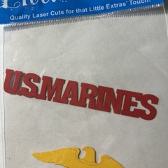 Marine Corps USMC Laser Die Cut Scrapbooking Embellishments Eagle Globe Anchor