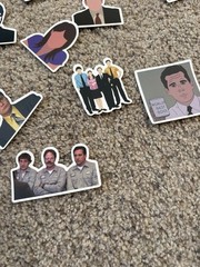 Set Of 18 The Office Character Stickers Assorted Variety 2 Inches