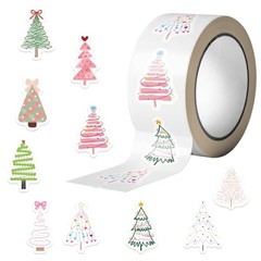 500sheets Cartoon Christmas Tree Stickers Adhesive Tablet Laptop Phone Sticker