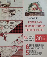 Prima Christmas In The Country A4 Paper Pad And 4×6 Journaling Note Cards Lot