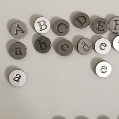 Making Memories Round Metal Letter Number Eyelets Upper Lower Case FULL SET -A