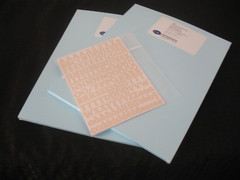 Lot 2 LightBlue Photo Mounting Paper,Gr Length Stickers Pastel, Mini Beige ABC’s