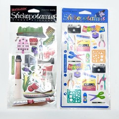Vtg Stickopotamus Travel Sticker Lot USA Patriotic New Jersey Scrapbook Paper