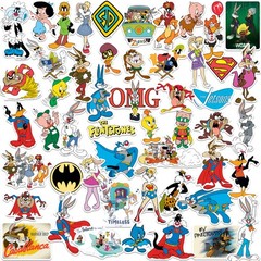 LOONEY TUNES MASHUP VARIETY DIE CUT VINYL 50 CT STICKER PACK