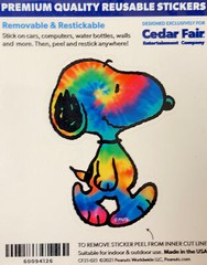 SNOOPY STICKER “ACID SNOOPY” 3” X 2 1/4” (KNOTTSBERRY FARM COLLECTIBLE) LIMITED