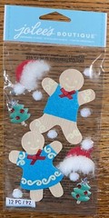 Jolees Gingerbread Couple Cookies Boy Girl Christmas Tree Santa Hat Christmas 3D