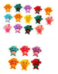 Lot of 20 Multicolor Little Girl Monkey Flatbacks For Crafting – NEW (#32)