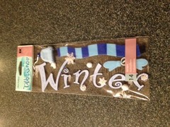 JOLEE’S BOUTIQUE TITLE WAVES EK SUCCESS ‘WINTER’ WORDS HAT SCARF COLD SNOW 3D