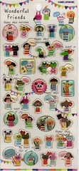 Kamio Vintage Wonderful Friends Rare 3D Sticker Sheet
