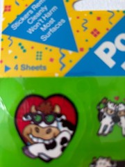 Vintage 1989 3M Post It Cow Removable Stickers Sealed Green 4 Sheets New