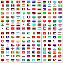 384 Pieces World Flag Stickers Assorted Country Stickers Flags Self-Adhesive